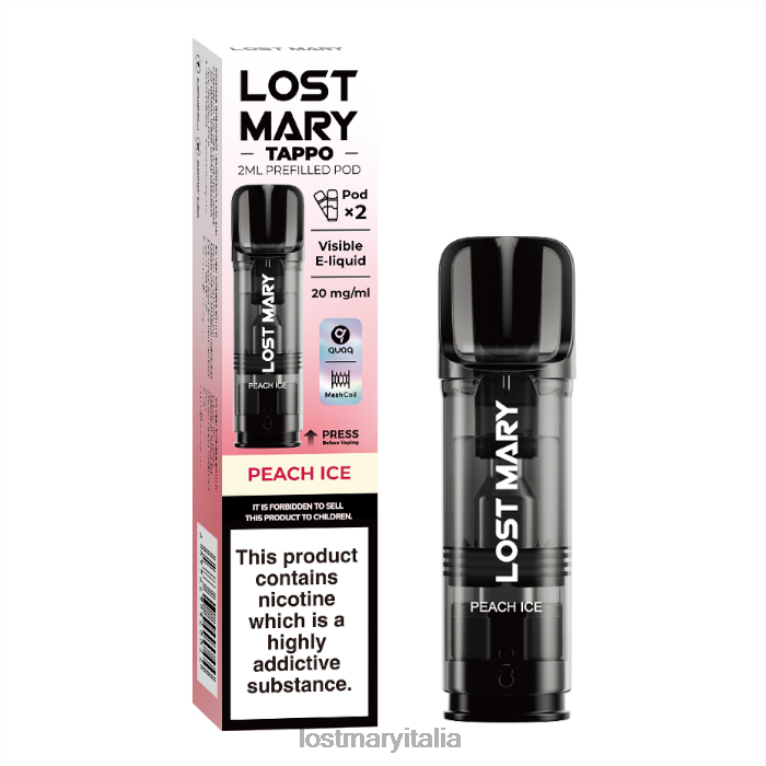 capsule preriempite Lost Mary con tappo - 20 mg - 2 conf ghiaccio alla pesca 6JBV4180 | LOST MARY Price