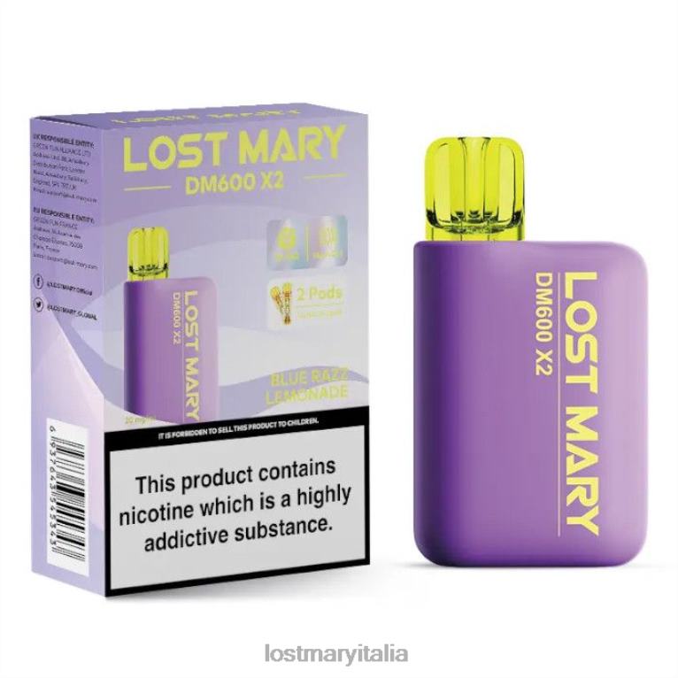 Lost Mary dm600 x2 vaporizzatore usa e getta limonata blu razz 6JBV4188 | LOST MARY Vape Price