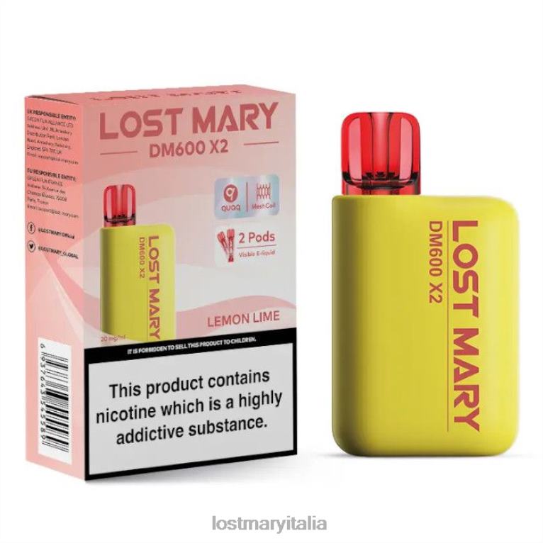 Lost Mary dm600 x2 vaporizzatore usa e getta limone lime 6JBV4194 | LOST MARY Gusti Migliori