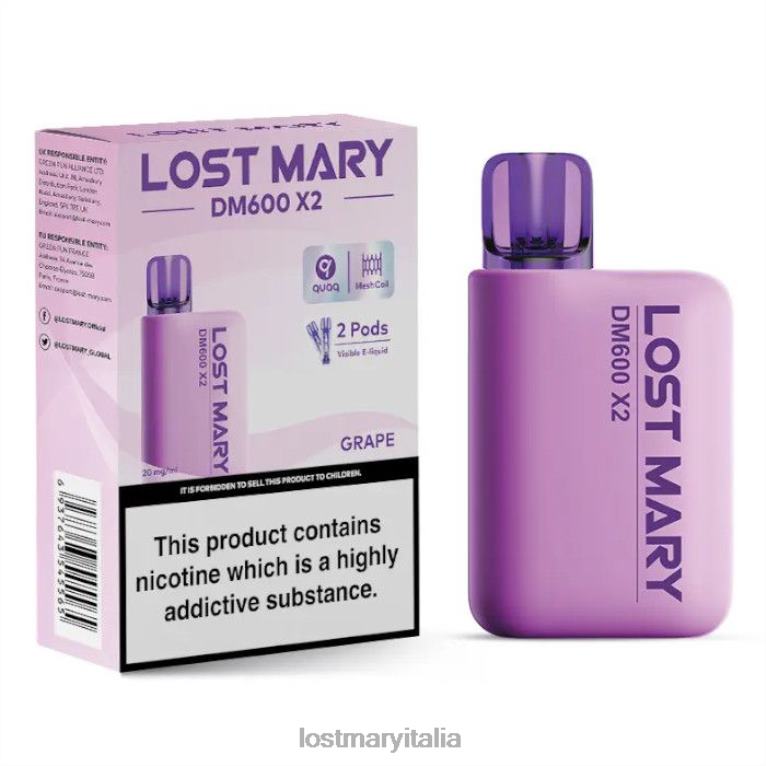 Lost Mary dm600 x2 vaporizzatore usa e getta uva 6JBV4192 | LOST MARY Puff