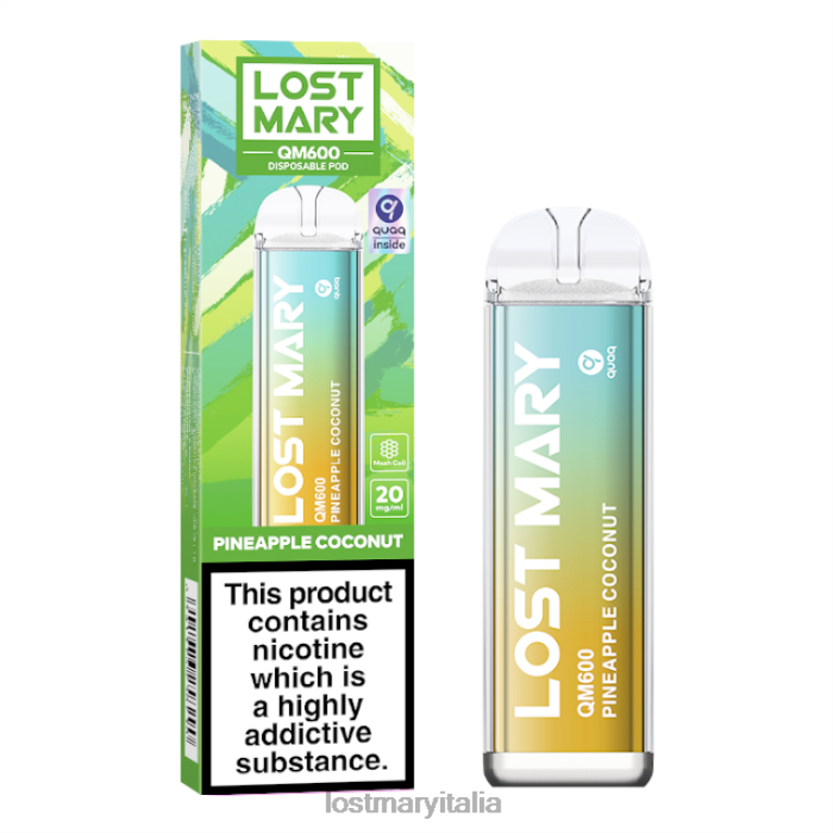 Lost Mary QM600 vaporizzatore usa e getta cocco all'ananas 6JBV4169 | LOST MARY Flavors