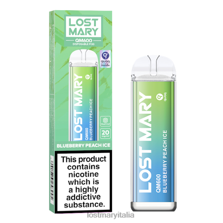 Lost Mary QM600 vaporizzatore usa e getta ghiaccio al mirtillo e pesca 6JBV4161 | LOST MARY Gusti