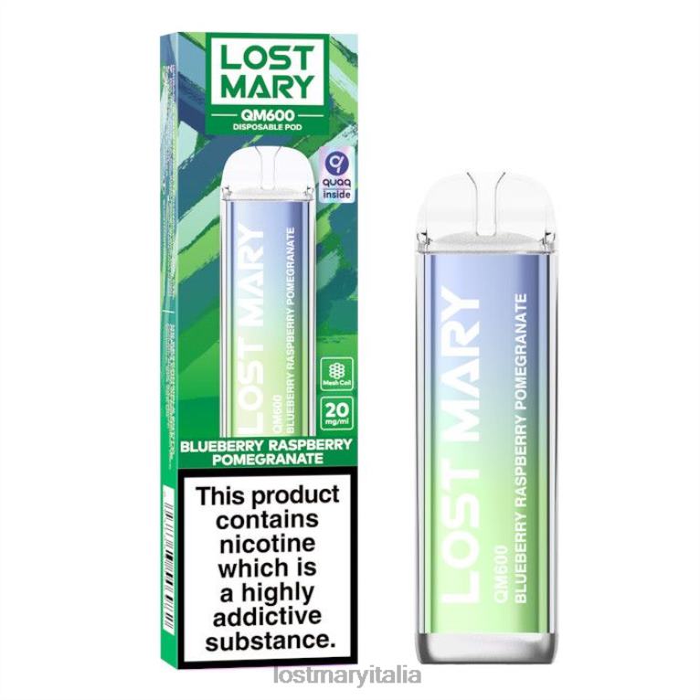 Lost Mary QM600 vaporizzatore usa e getta mirtillo lampone melograno 6JBV4159 | LOST MARY Flavors